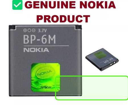 بطارية جوال نوكيا الاصلية BP-6M متوافقه N77 3250/6280/N73/N93