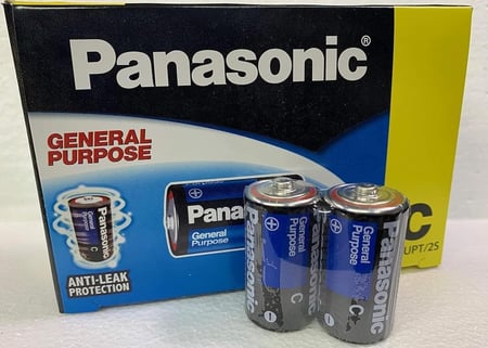 كرتون باناسونيك بطارية C متعددة الاغراض الكرتون 24 بطارية