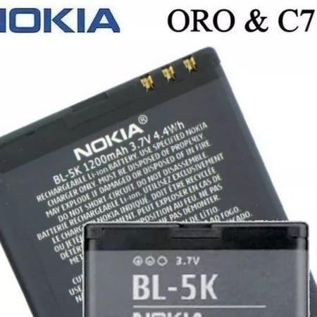 بطارية نوكيا BL-5K الاصلية انتاج جديد2025 جوال نوكيا  C7-00 X7-00 N85 N86 8MP Nokia 701