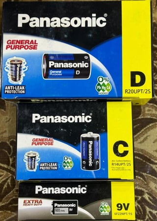 كرتون باناسونيك بطارية C متعددة الاغراض الكرتون 24 بطارية