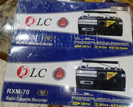 مسجل كاسيت وراديو DLC – أسود مطور يعمل على الفلاش كبير28 وات