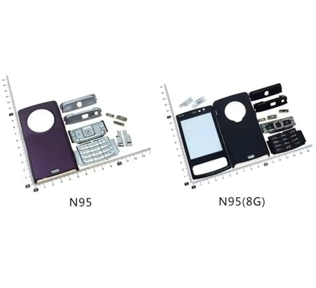 غطاء نوكيا N95 8G المطور بشعار نوكيا قطع غيار إصلاح لوحة المفاتيح لنوكيا N95 8G