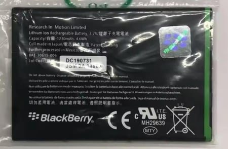 بطارية بلاك بيري  J-M1 بولد الاصلية صناعة يابانية جوال موديل  P9981 Torch 9.Bold 9380. 9790. 9900. 9930. Torch 9850 Torch 9860