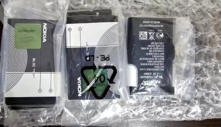 بطارية نوكيا BL-5C الاصلية جوال نوكيا الدمعة / 6330 / 6555 / 6600 / 6620 / 6630 / 6670 / 6680 / 6681 / 6682 / 6820 / 6822 / 7600 / 7610 / E60 / N70 / N71 / N72 / N91/ N نوكيا NOKIA BL-5C جوال نوكيا  سعة 1020