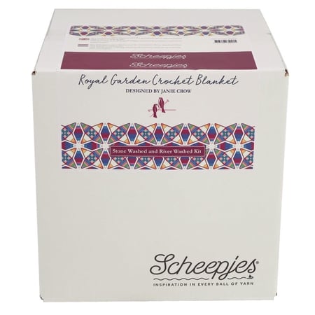 Scheepjes Royal Garden Crochet Blanket Kit - Stone Washed and River Washed