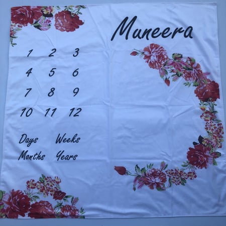 مفرش العمر بتصميم خاص ( مدة تنفيذه شهر)