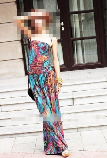 فستان مكسيم خفيف متعدد الالوان يناسب طلعات البر والبحر