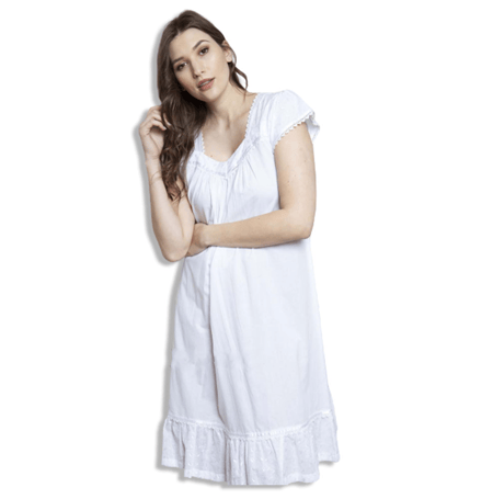 قميص نوم طويل من  COTTON REAL - BERNIE