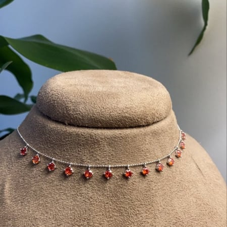 تشوكر orange فضة استرلينية عيار 925