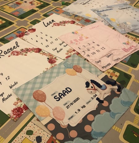 مفرش العمر بتصميم خاص ( مدة تنفيذه شهر)