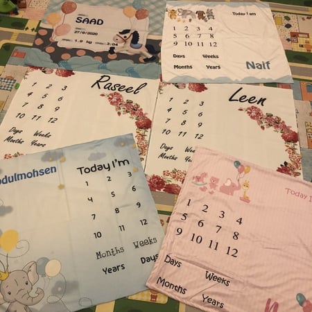 مفرش العمر بتصميم خاص ( مدة تنفيذه شهر)