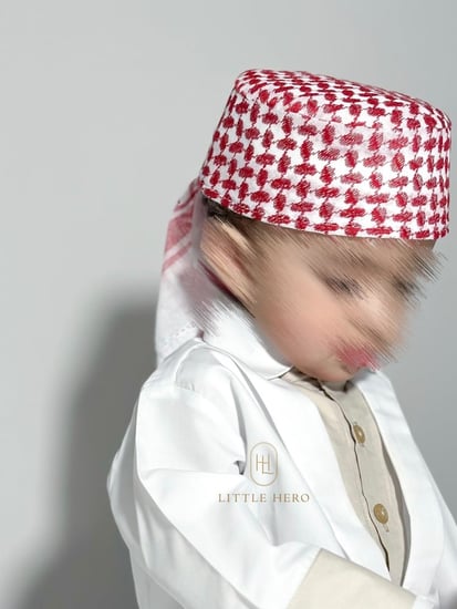 عمامة أطفال شكل شماغ