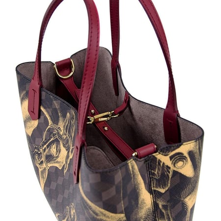 حقيبة يد ميني بني من لوب نوار