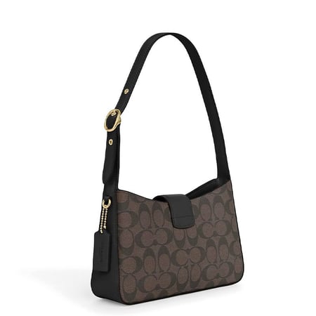 شنطة كوتش إليزا مصنوعة من جلد بني