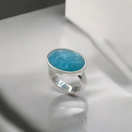 خاتم ملكي حجر فاتوران الماني موديل (M-S) مقاس 6