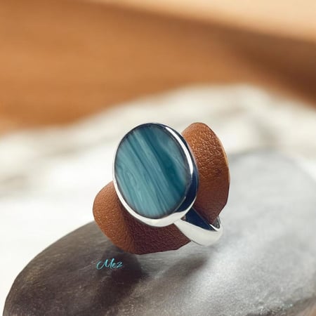 خاتم ملكي حجر فاتوران الماني موديل ( MUD ) مقاس 8