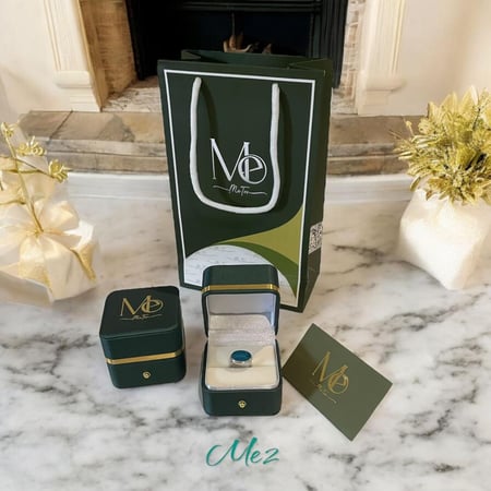 خاتم ملكي حجر فاتوران الماني موديل (G1-16) مقاس 6