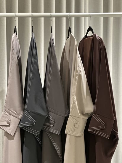 عباية بشت حرير خفيف وردي باستل