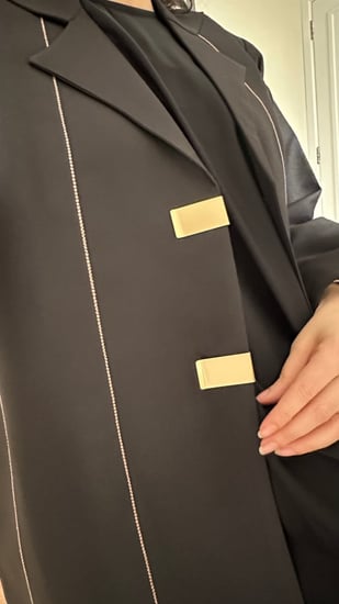 عباية تفتة ياباني بأزرار برونزيه مطفيه وتطزيز برونزي