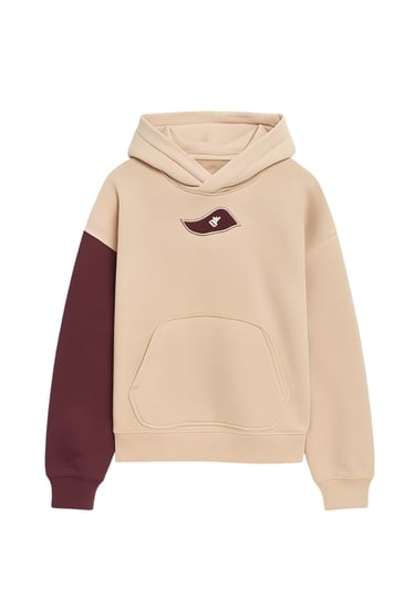 هودي OW BLEND - بيج عنابي