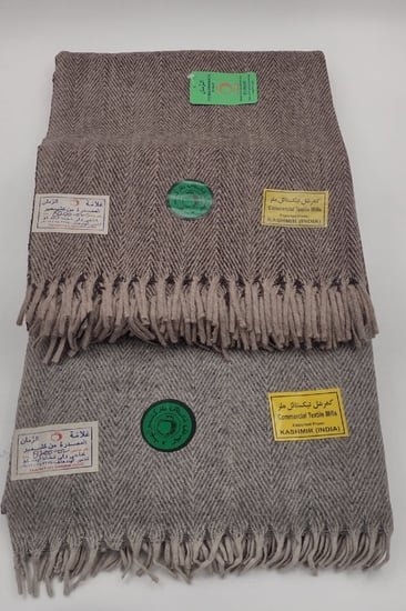 شال كشميري كبير مموج