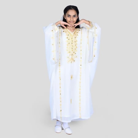ثوب نشل بناتي مع بطانه ساتان