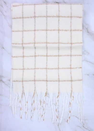 شال شتوي صوف بشكل مربعات