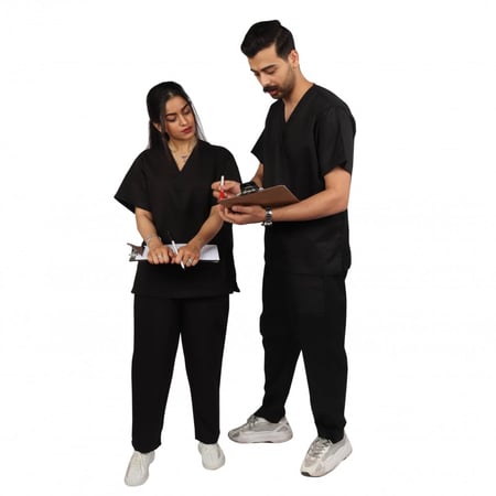 سكراب طبي للجنسين , اسود