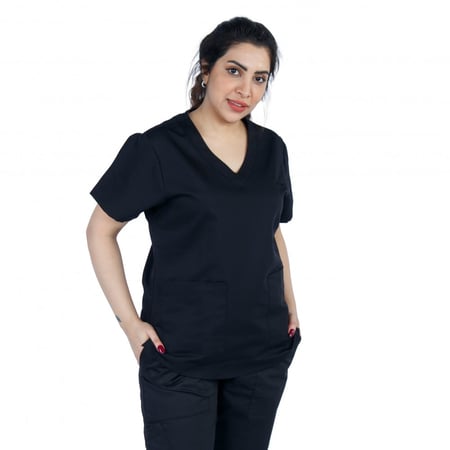 سكراب طبي أوفر سايز نسائي لون أسود