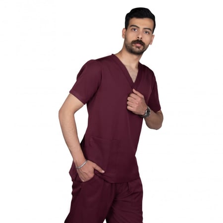 سكراب طبي للجنسين , عنابي