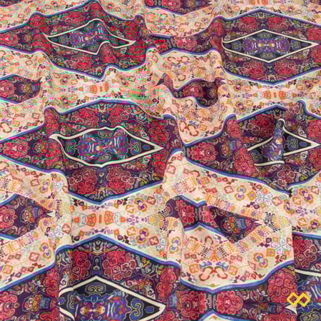 قماش كريب مشجر