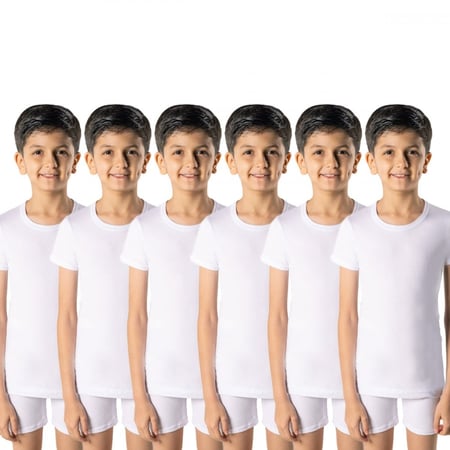 طقم  ولادي & شبابي بسروال قصير قطن من دروش 6 حبات