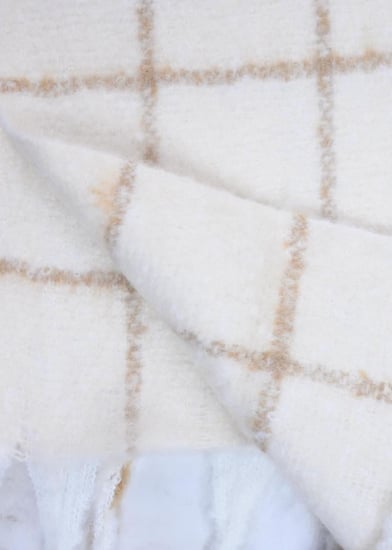 شال شتوي صوف بشكل مربعات