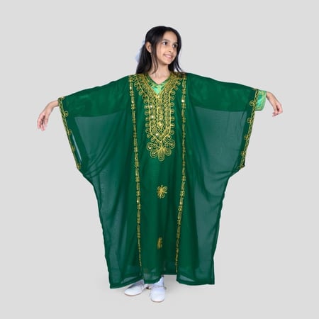 ثوب نشل بناتي مع بطانه ساتان