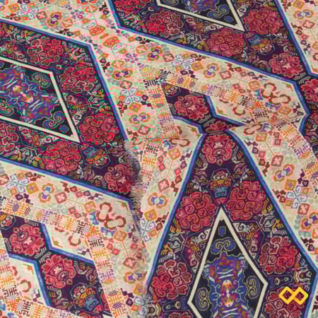 قماش كريب مشجر