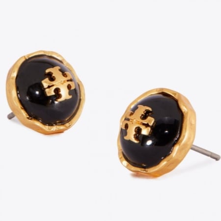 اقراط توري بورش دائرية من روكسان لون اسود