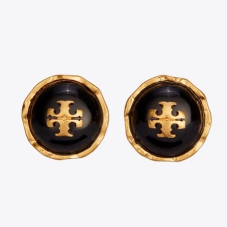 اقراط توري بورش دائرية من روكسان لون اسود