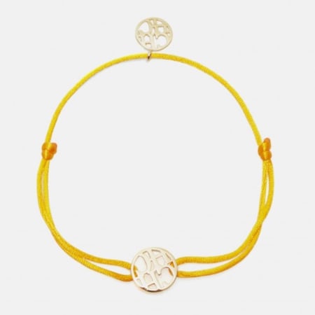 سوار ايقونات من كارولينا هيريرا CH خيط حرير - اصفر
