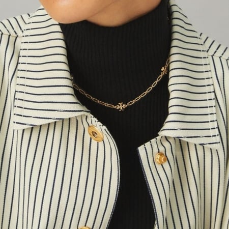 عقد توري بورش رقيق من سلسلة روكسان فضي