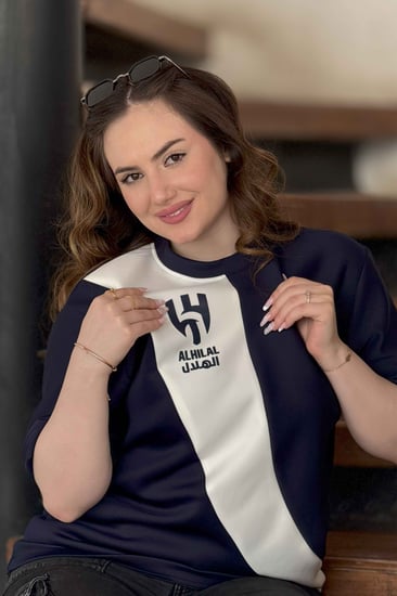 تيشرت الهلال  كحلي &ابيض