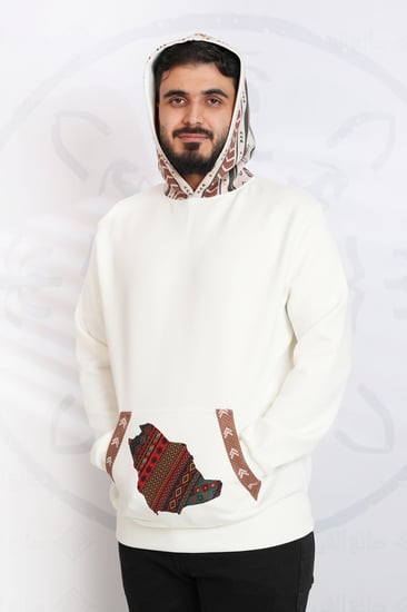 بلوفر التأسيس رجالي بتدخيلات السدو  ورسم الخريطة