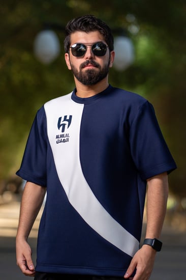 تيشرت الهلال  كحلي &ابيض