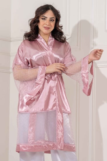 روب عرائس وردي تل