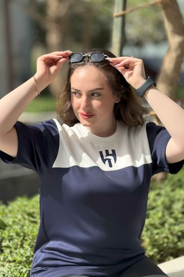 تيشرت الهلال  كحلي &ابيض