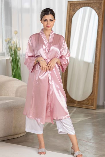 روب عرائس وردي سادة