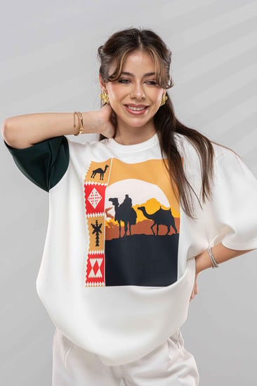 تيشرت اليوم الوطني نسائي KSA30