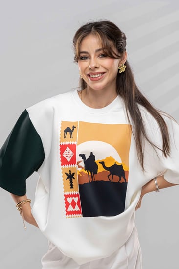 تيشرت اليوم الوطني نسائي KSA30