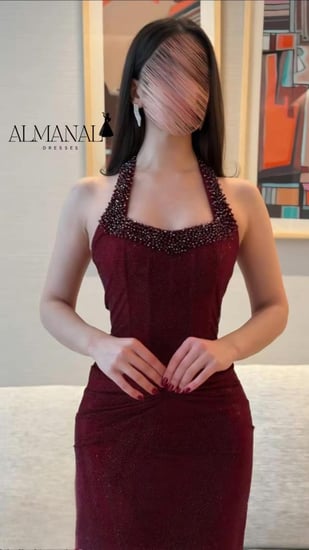 فستان سهره فصوص بطانه تفته