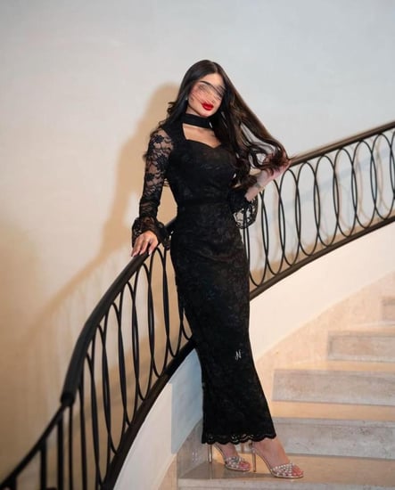 فستان اسود دانتيل