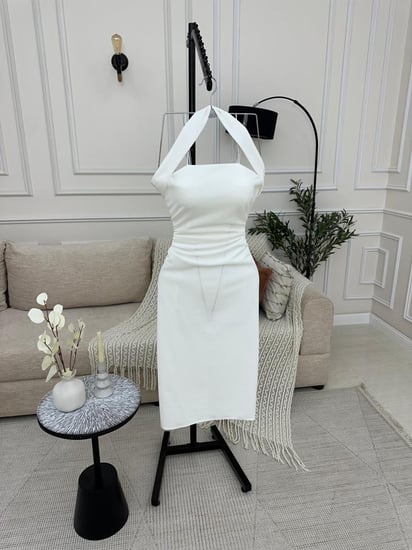 فستان ثلاث الوان